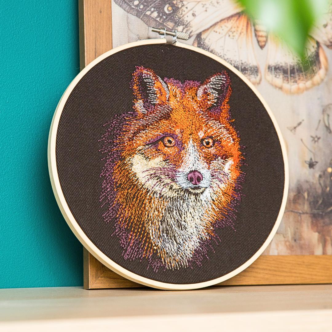 Lis – haft w tamborku 20 cm