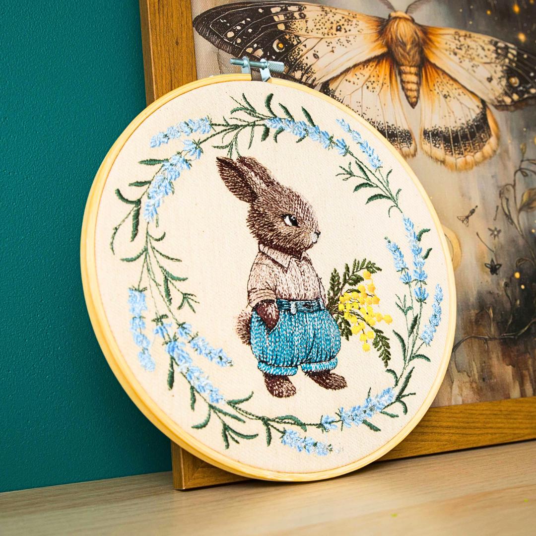 Królik (boy), haft w tamborku 20 cm