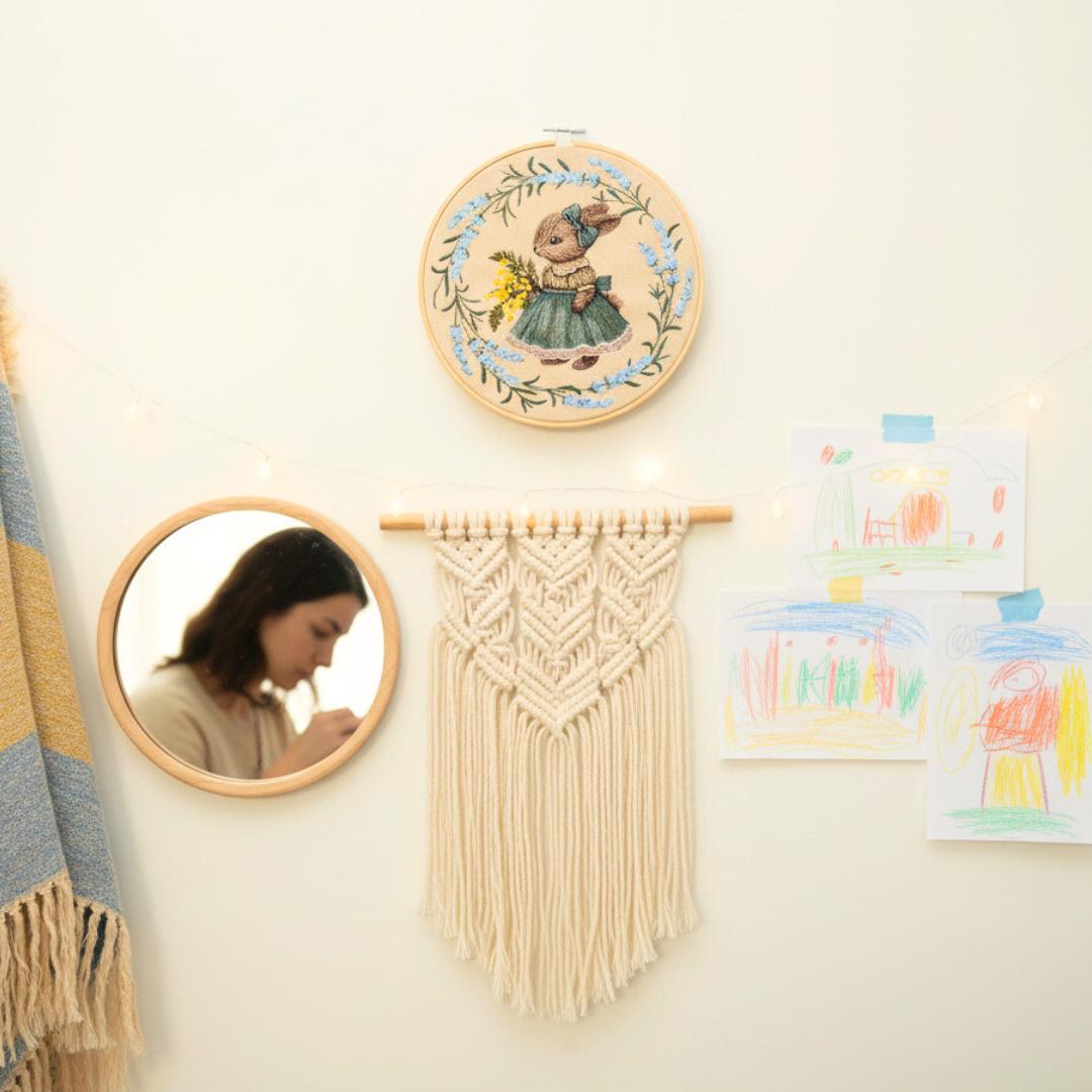 Królik (girl), haft w tamborku 20 cm