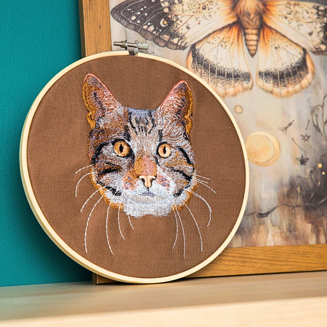 Kot – haft w tamborku 20 cm