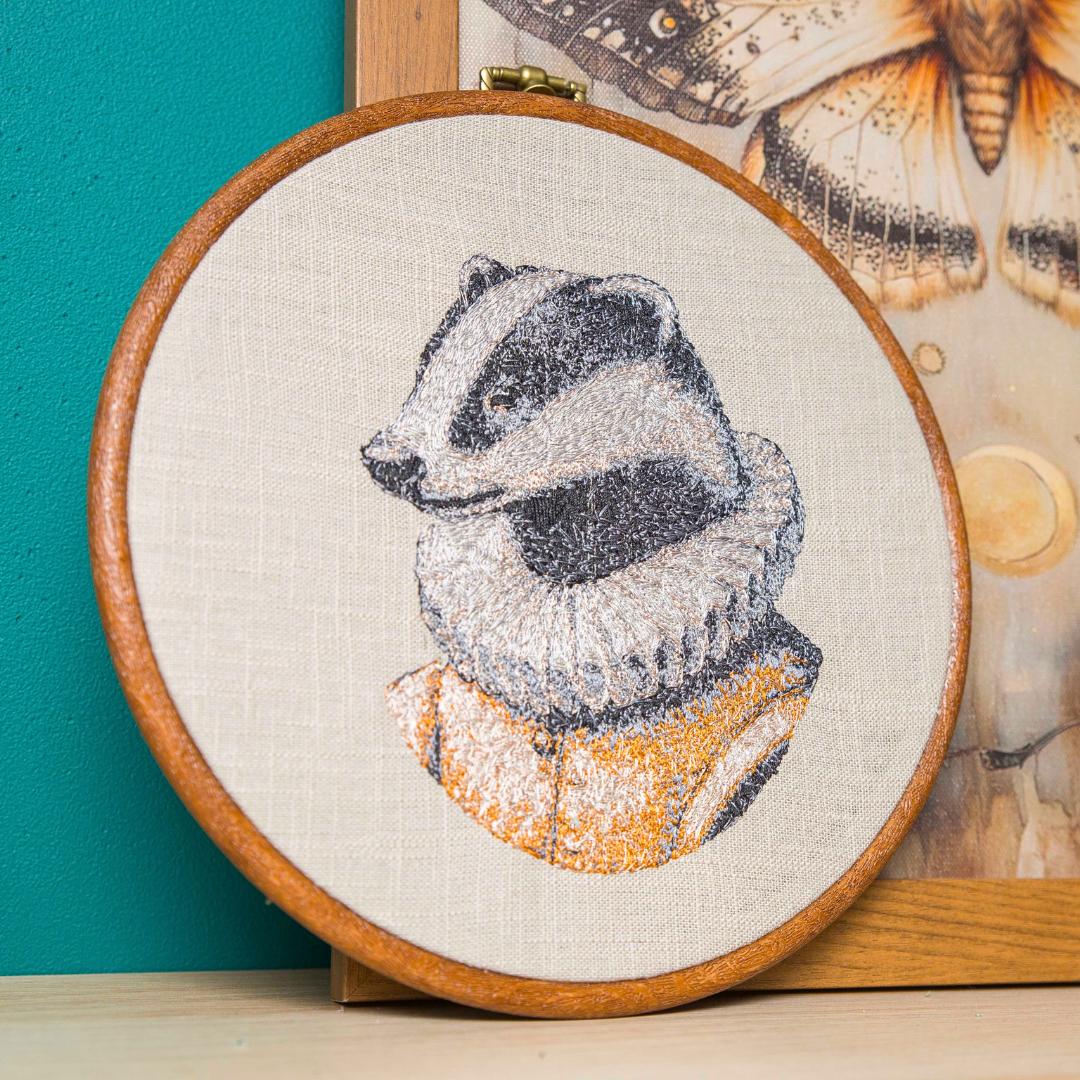 Lord Badger - haft w tamborku 20 cm