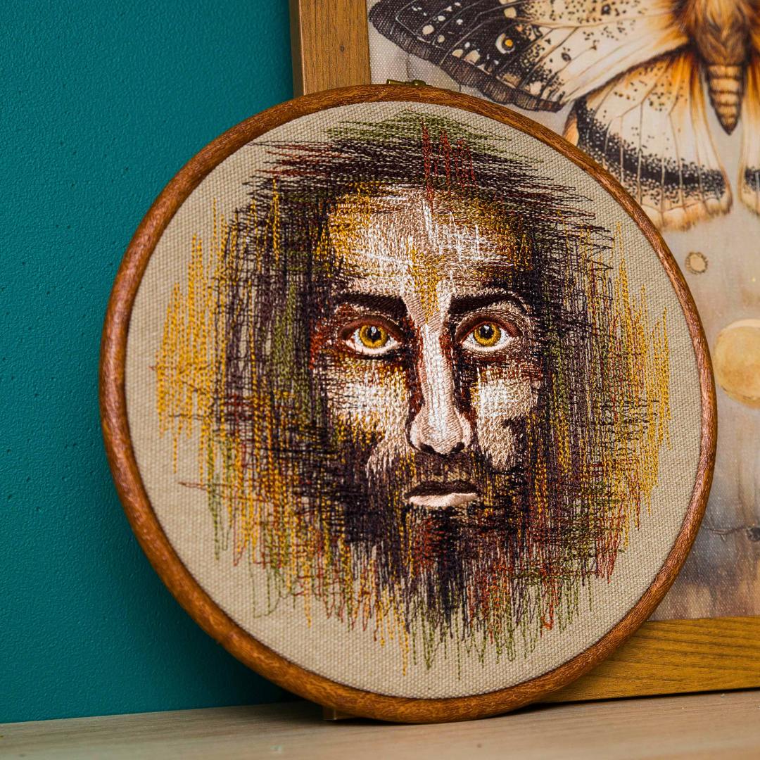 Twarz Jezusa – haft w tamborku 20 cm