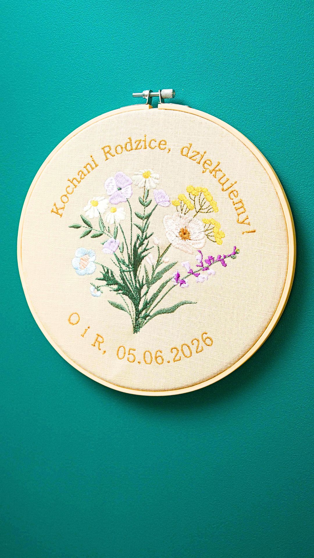 Podziękowania 3, Indywidualna dedykacja, haft w tamborku