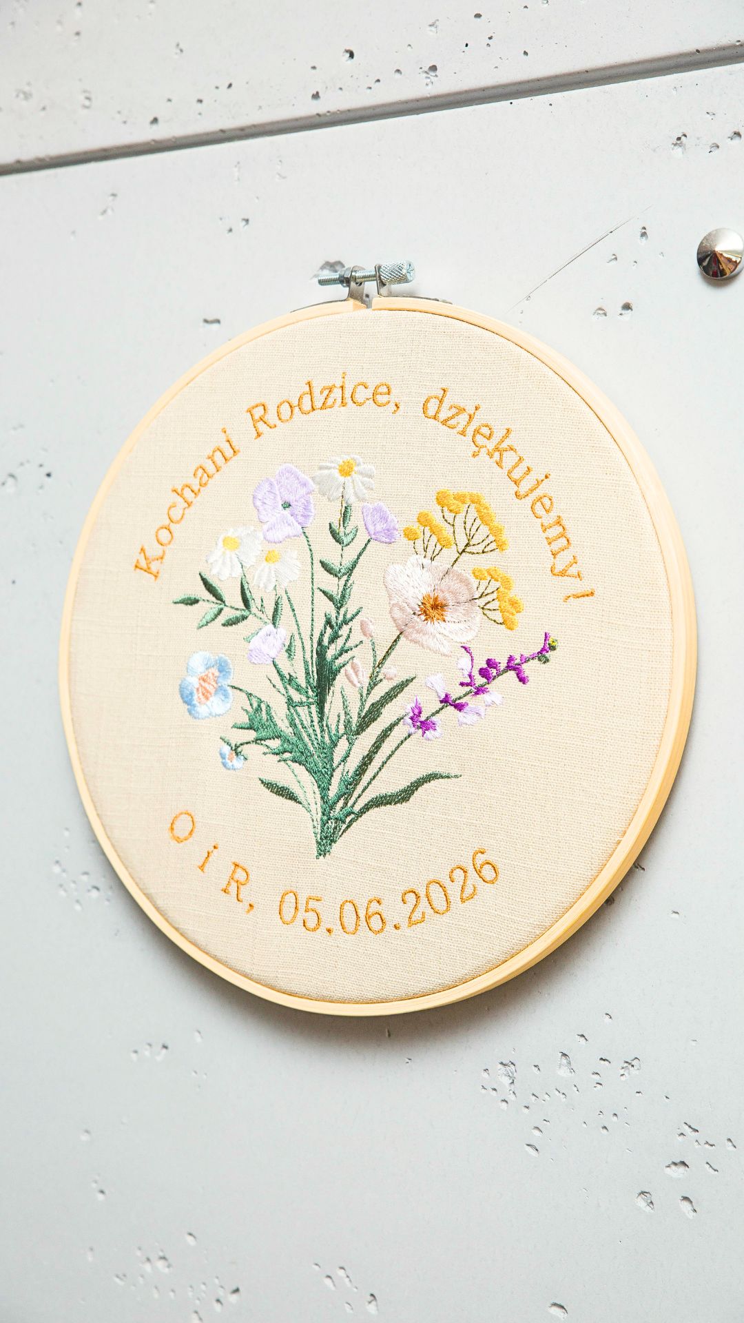 Podziękowania 3, Indywidualna dedykacja, haft w tamborku