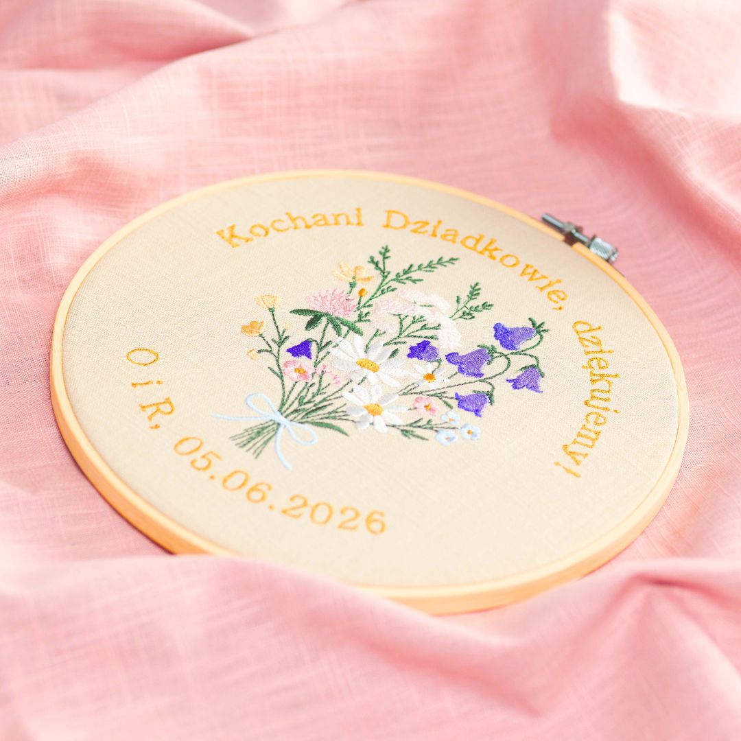 Podziękowania 5, Indywidualna dedykacja, haft w tamborku 23 cm